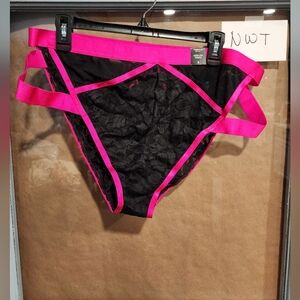 NWT Torrid 2 Neon Nights Mid Rise Strappy Tanga